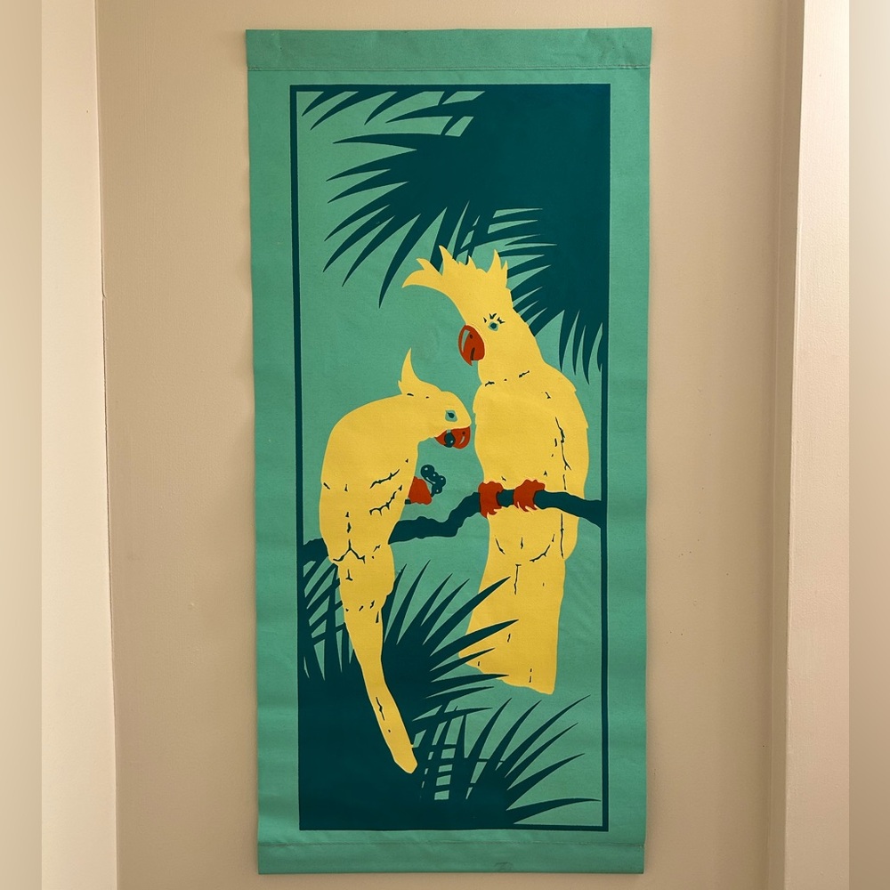 Large Tropical Cockatoo Bird Wall Hanging Tapestry